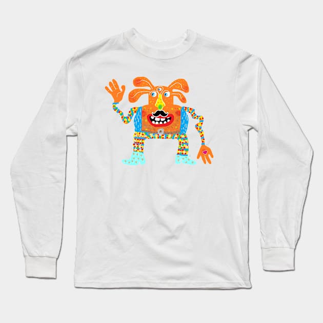 Angus Orange Long Sleeve T-Shirt by adelwins